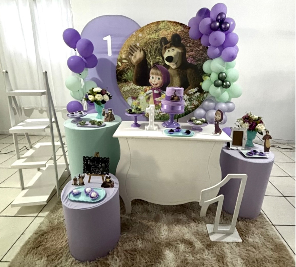 Kit Premium Infantil Feminino Marsha E O Urso - Realiza Festa