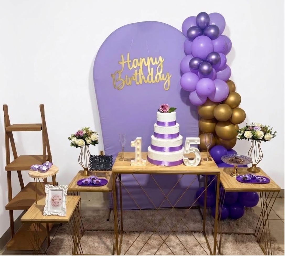 Kit Luxo 15 Anos Lilás Com Dourado - Realiza Festa