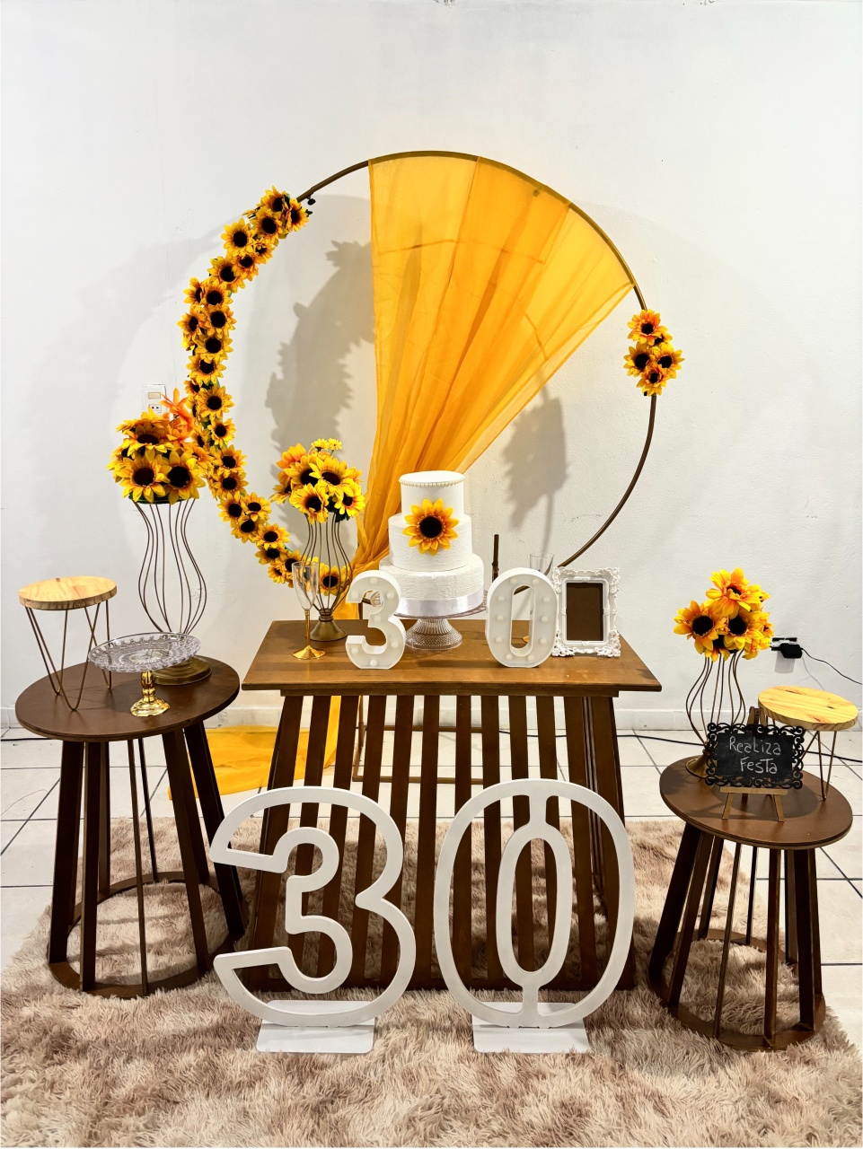 Kit Luxo Adulto Feminino Girassol Rústico - Realiza Festa
