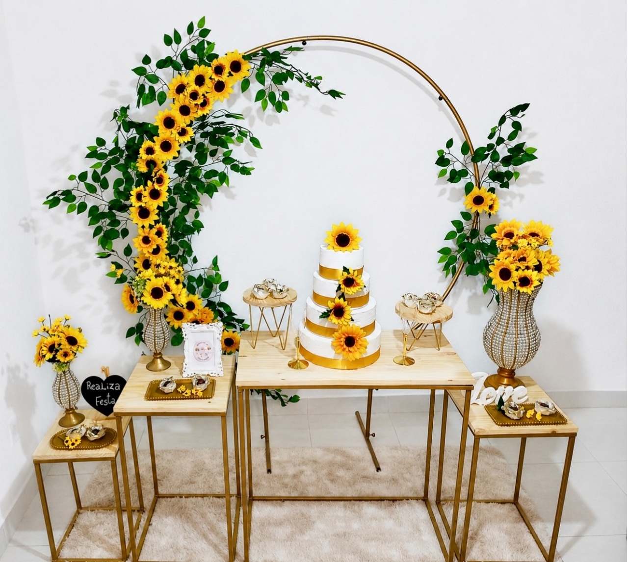 Kit Luxo Casamento Girassol - Realiza Festa
