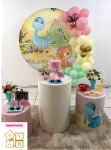 Kit Festa Chá de Bebê Dino Baby Menina - imagem 1