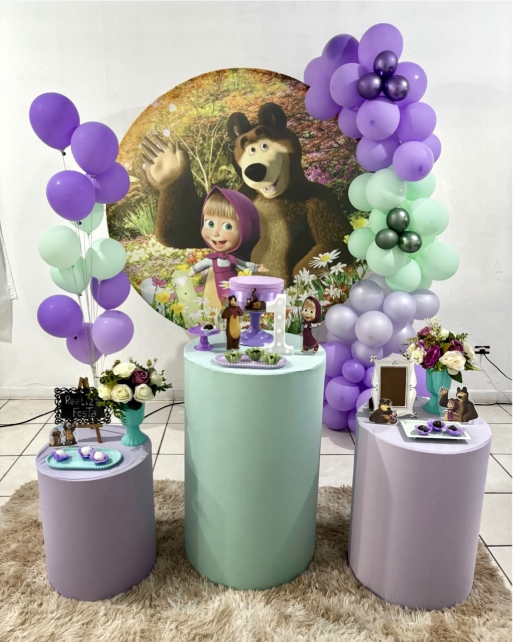 Kit Festa Infantil Feminino Marsha E O Urso - Realiza Festa