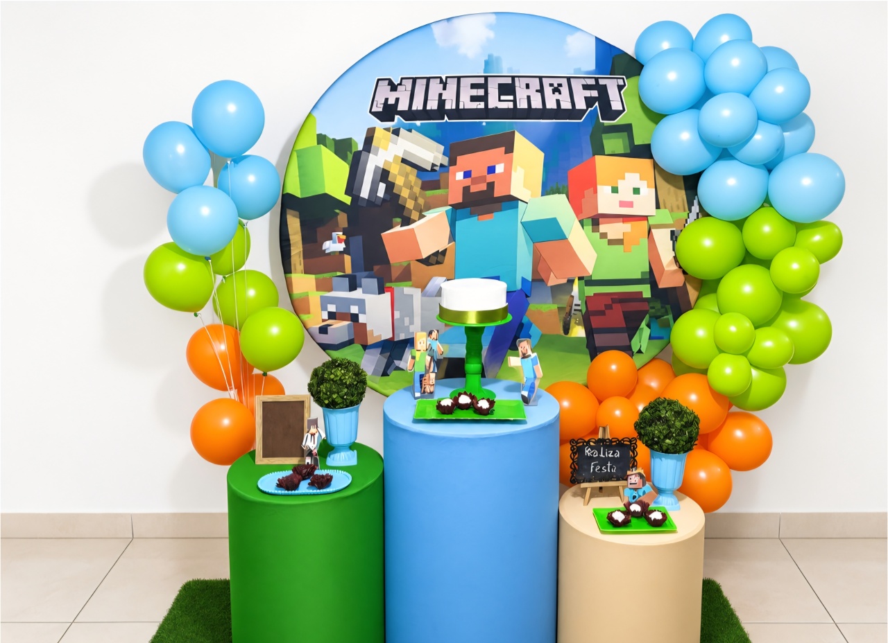 Kit Festa Infantil Masculino Minecraft - Realiza Festa