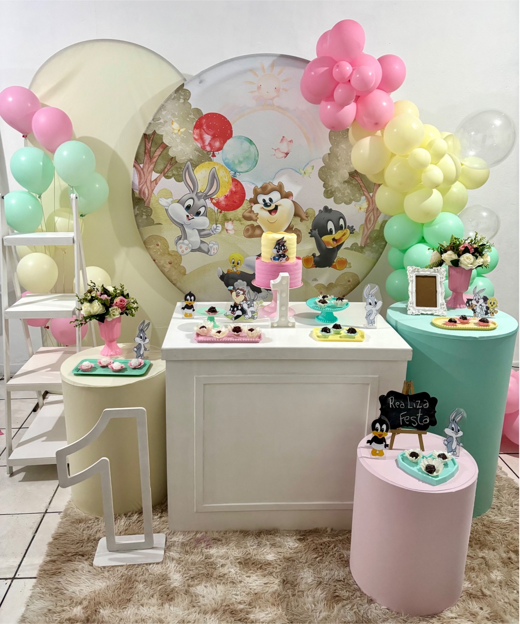 Kit Premium Aniversário Baby Looney Tunes Para Menina - Realiza Festa