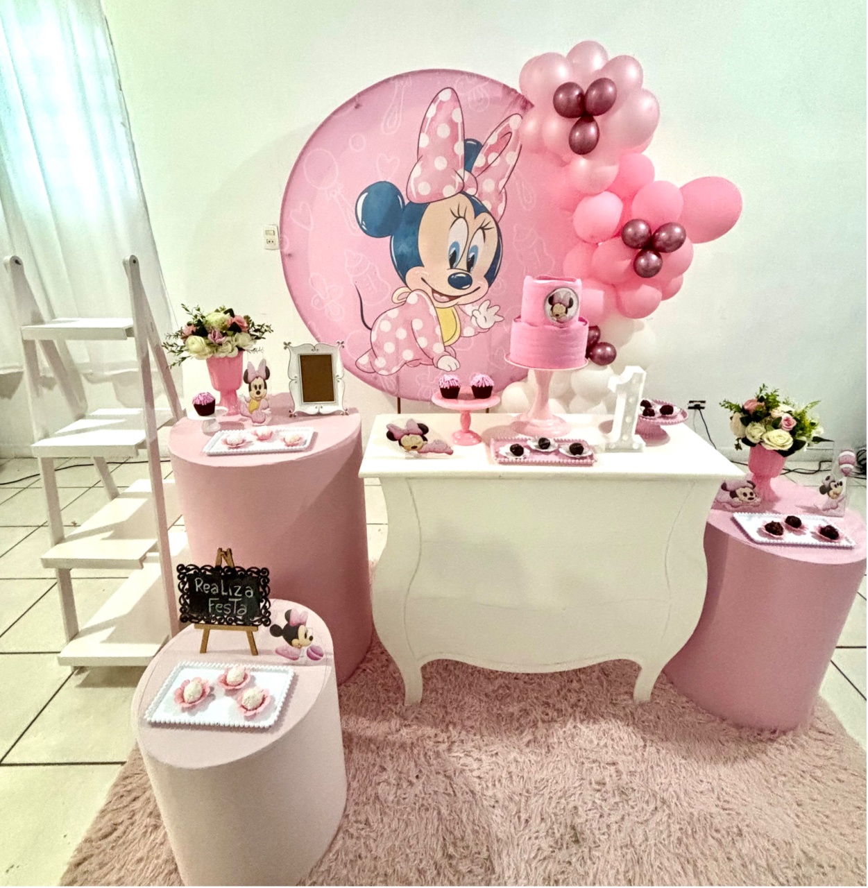 Kit Luxo Infantil Feminino - Minnie Baby - Realiza Festa