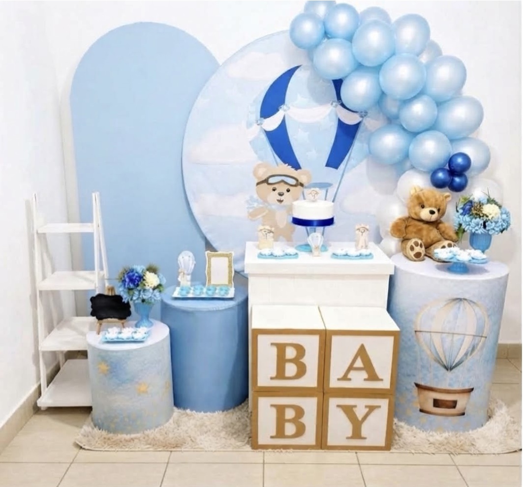 Kit Premium- Chá de Bebê - Ursinho Baloeiro - Realiza Festa