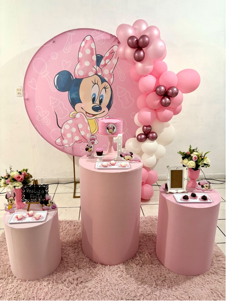 Kit Festa Infantil Feminino - Minnie Baby - Realiza Festa