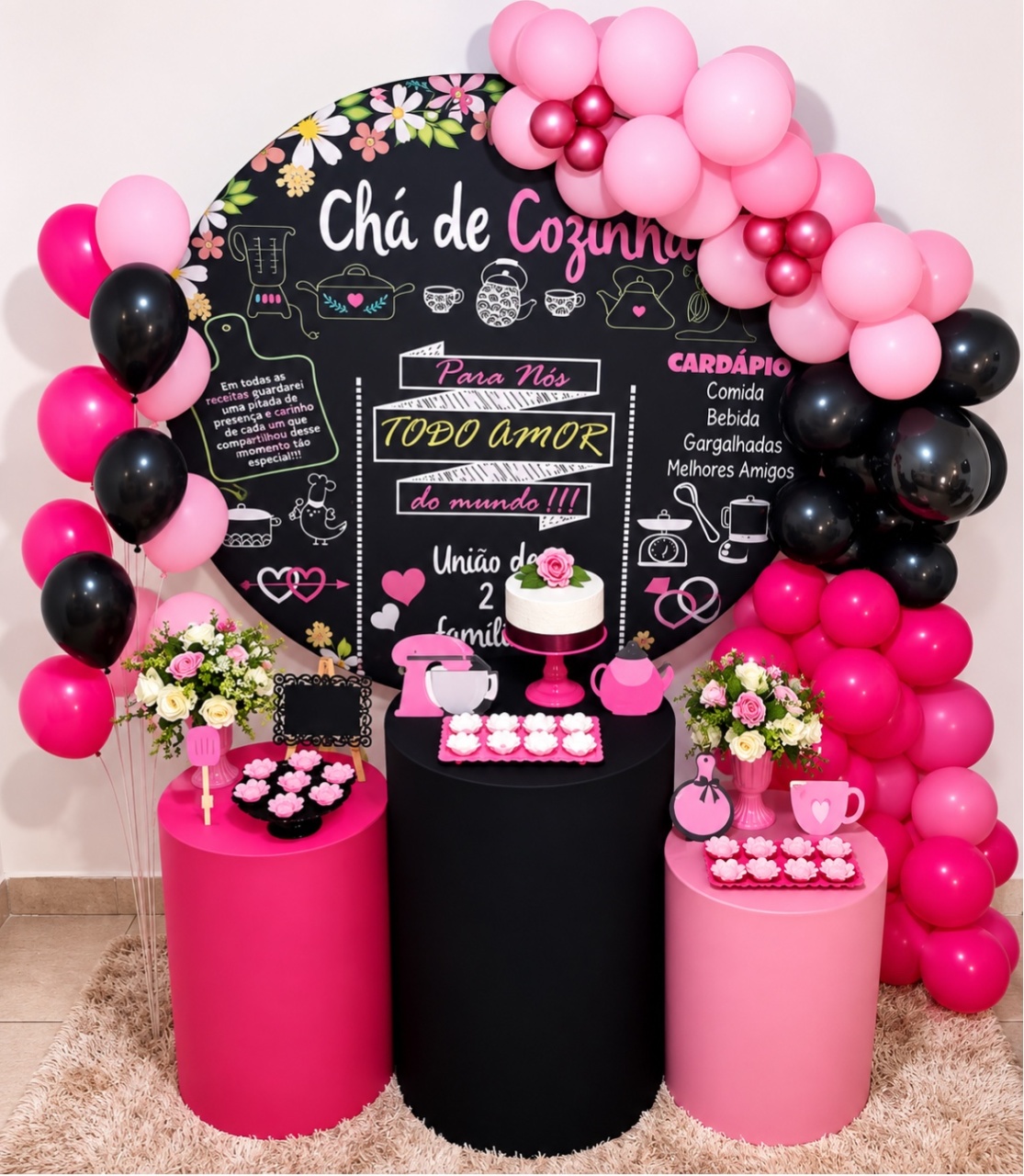 Kit Festa Chá de Cozinha - União de 2 Famílias - Realiza Festa