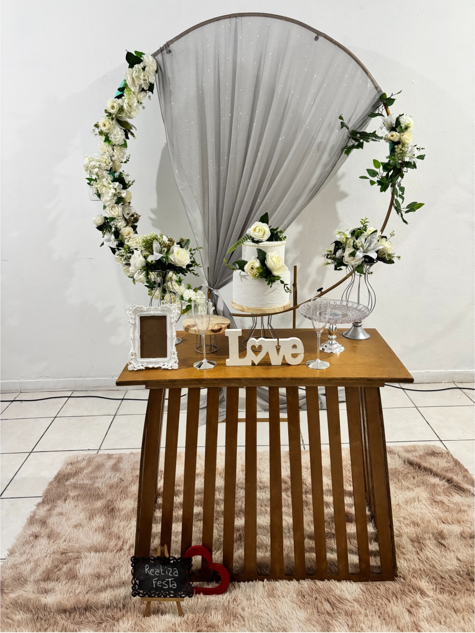 Kit Festa Casamento- Branco Com Prata Rústico - Realiza Festa