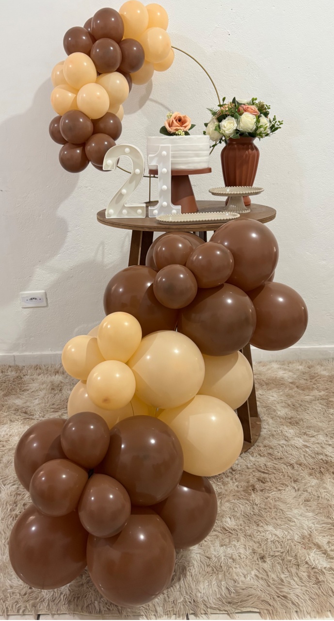 Mini Kit Marrom E Bege - Realiza Festa
