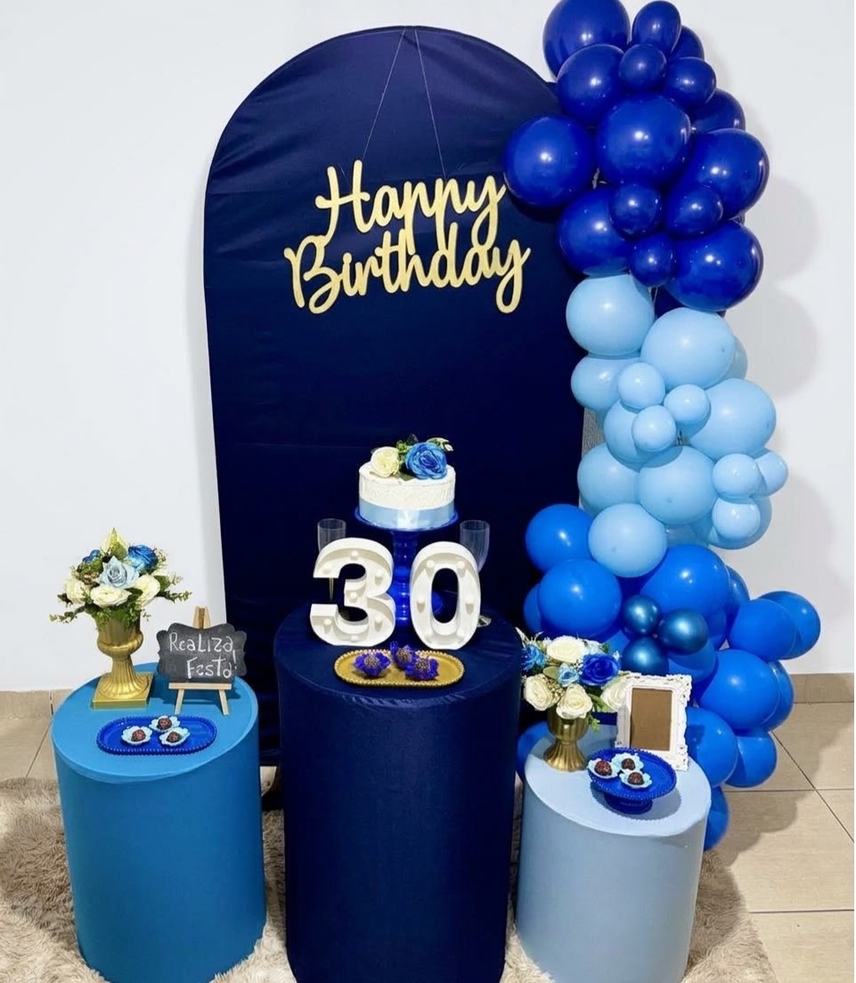 Kit Festa Adulto Azul Marinho Feminino - Realiza Festa