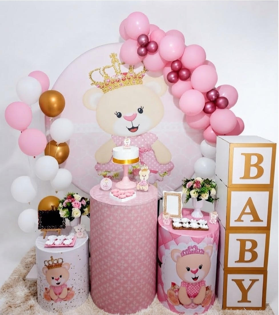 Kit Festa Chá de Bebê Ursinha Princesa - Realiza Festa
