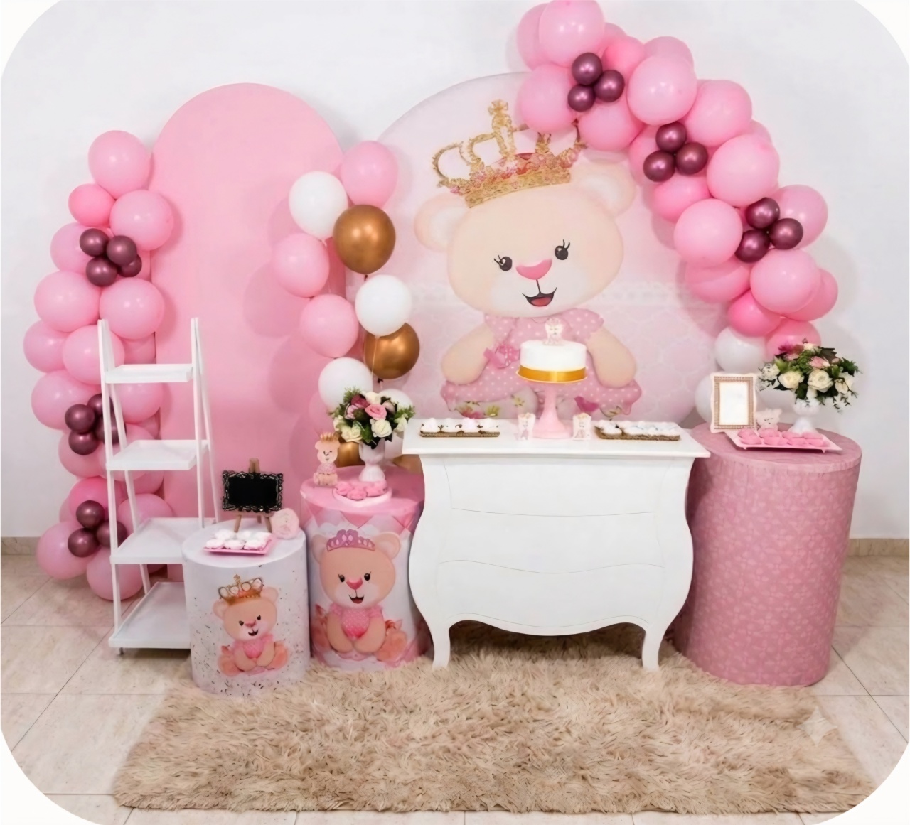 Kit Premium Infantil Feminino Ursinha Princesa - Realiza Festa