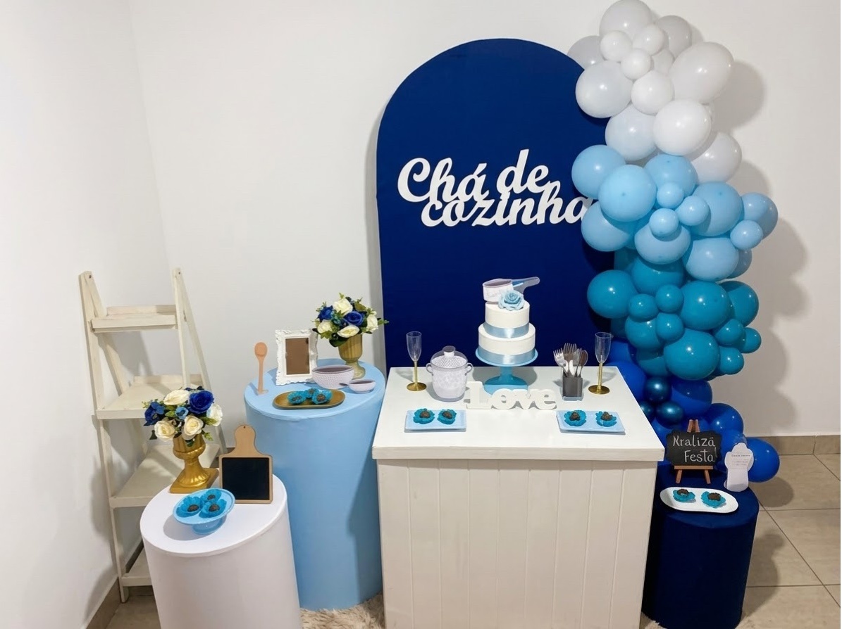 Kit Luxo Chá de Cozinha Azul Marinho - Realiza Festa