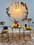 Kit Encontro de Mulheres Luxo Arco de Flores Lilás Rosa (Mesas) - imagem 1