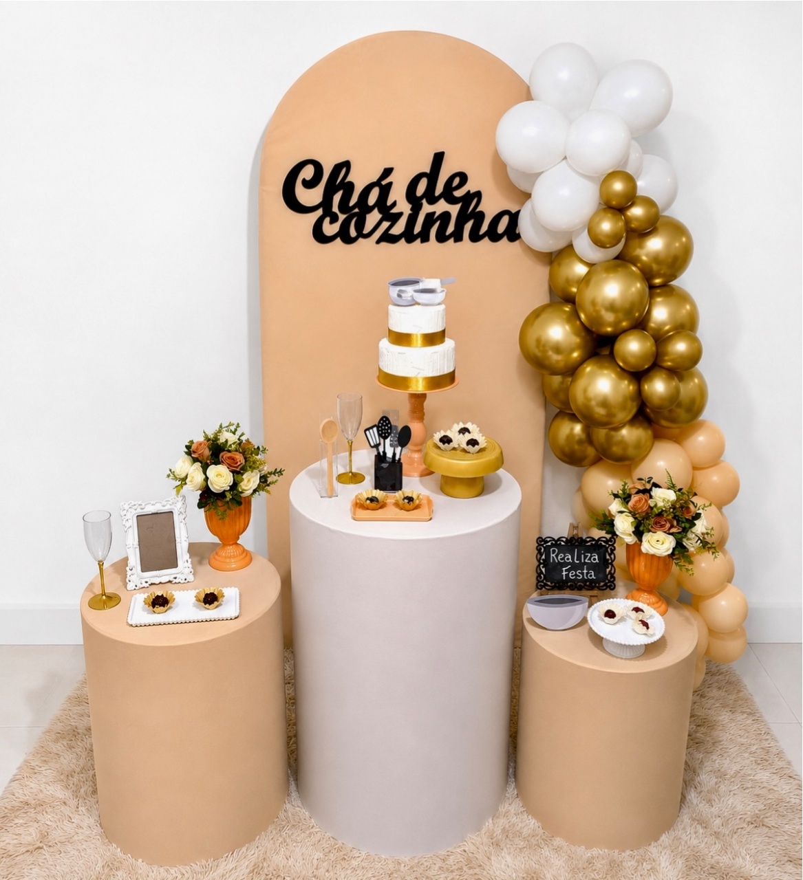Kit Chá de Cozinha Feminino Papaia - Realiza Festa
