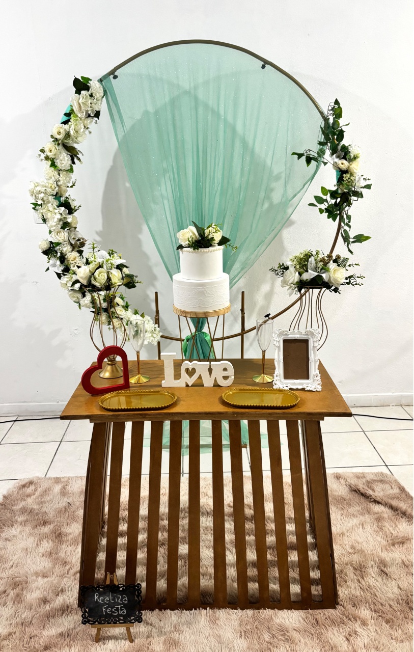 Kit Festa Casamento Rústico Verde Menta - Realiza Festa
