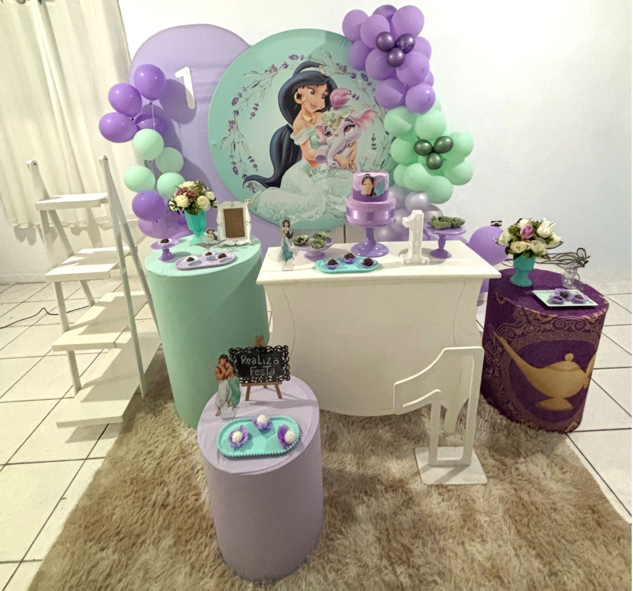 Kit Premium Infantil Feminino Princesa Jasmine - Realiza Festa