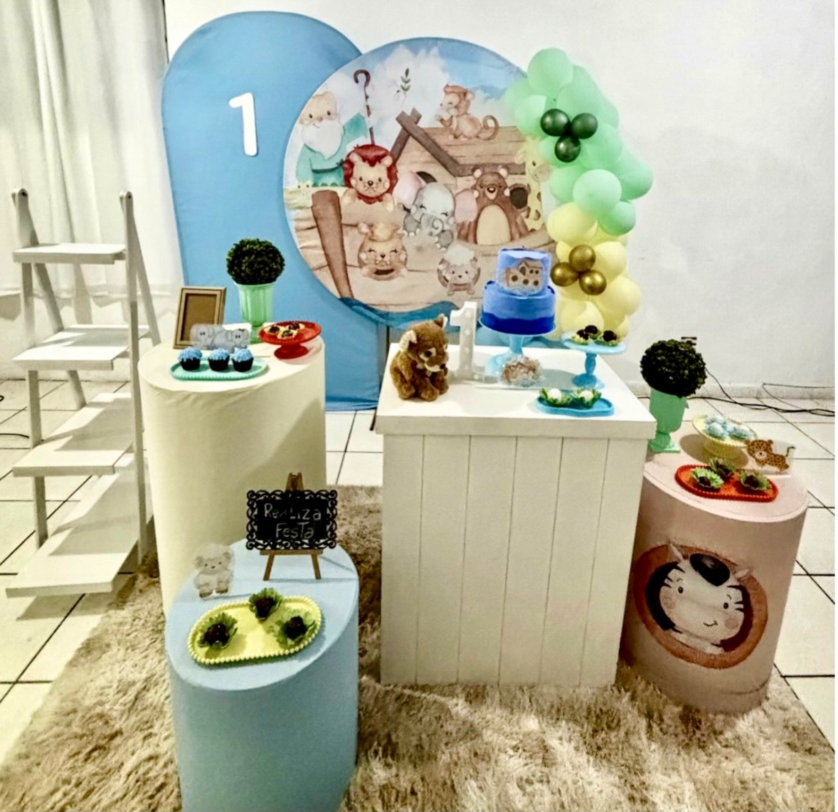 Kit Premium Infantil Masculino Arca de Noé Menino - Realiza Festa