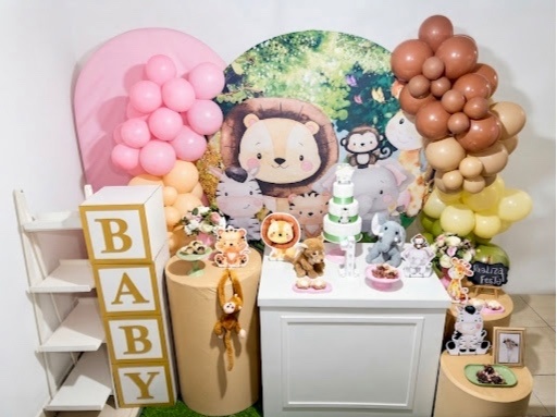Kit Premium - Chá de Bebê Safari Chic - Realiza Festa