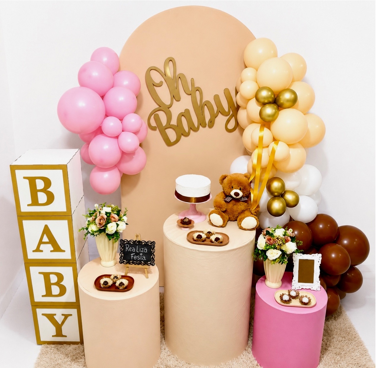 Kit Festa Chá de Bebê Papaia Menina - Realiza Festa