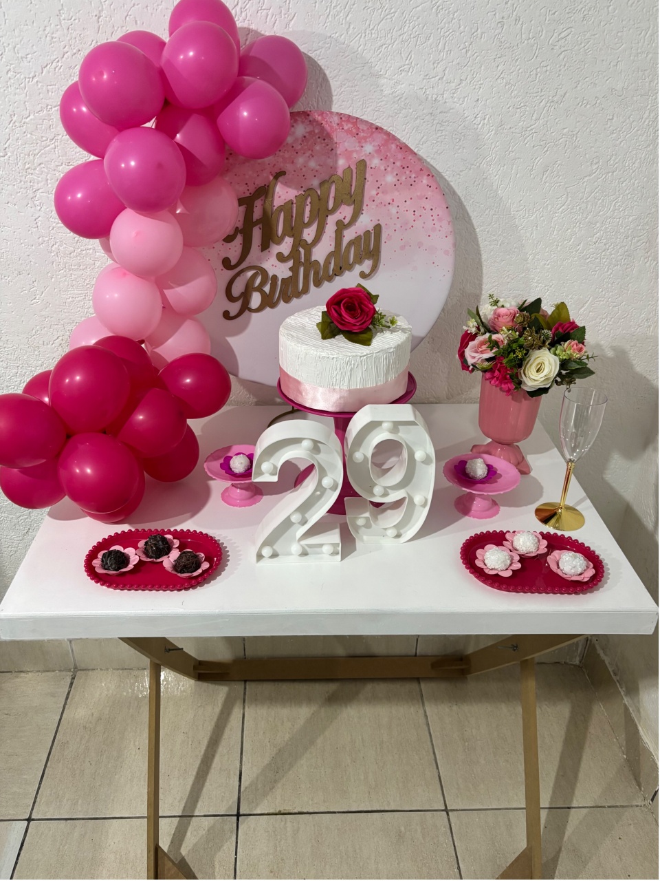 Mini Kit G - Glitter Rosa Adulto - Realiza Festa