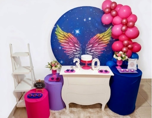 Kit Luxo Adulto Feminino Asas Neon - Realiza Festa