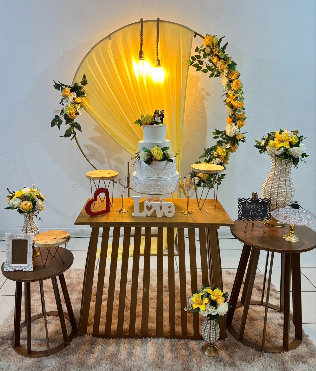 Kit Premium Casamento Amarelo Manteiga - Realiza Festa