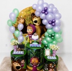 Kit Festa Infantil Feminino Marsha E O Urso - imagem 2