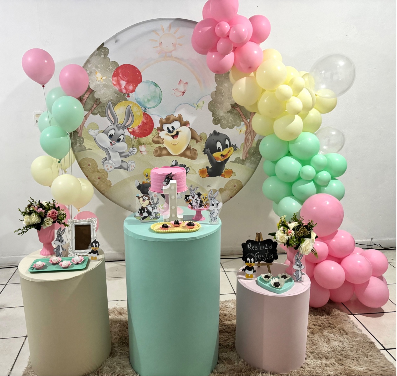Kit Festa Aniversário Baby Looney Tunes Para Menina - Realiza Festa