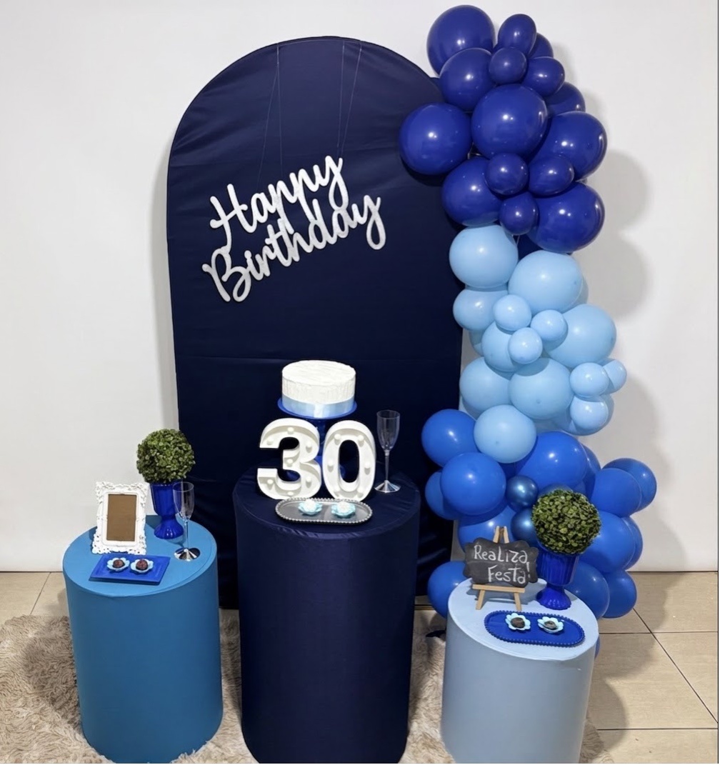 Kit Festa Adulto Azul Marinho Com Prata - Realiza Festa