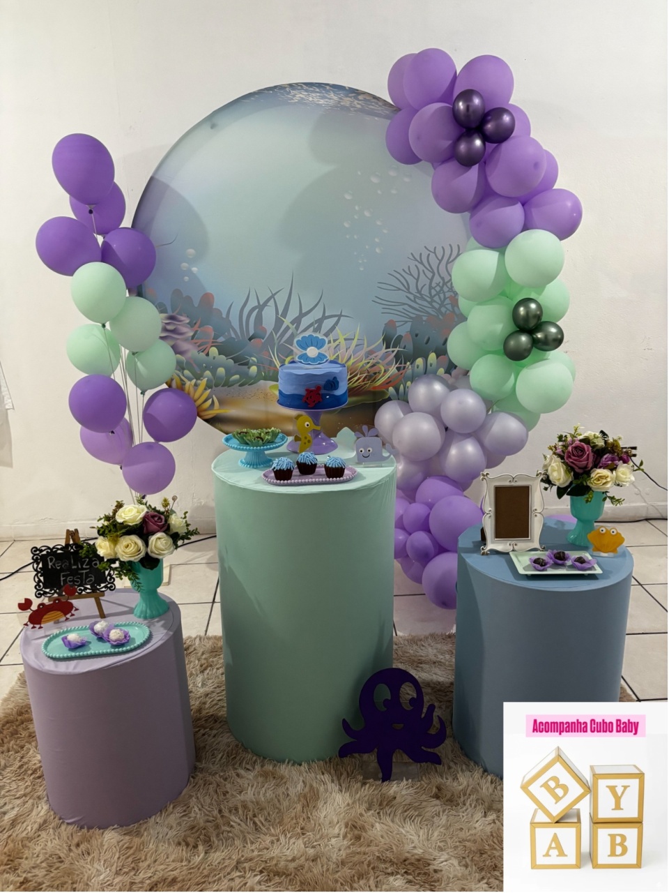 Kit Festa Cha 0De Bebê Ifundo Do Mar - Realiza Festa