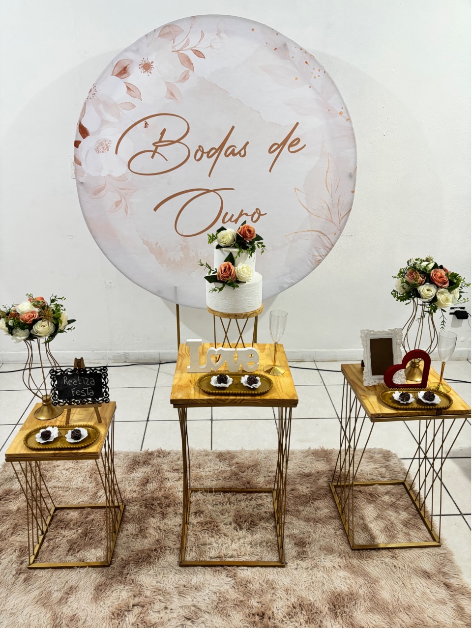 Kit Festa Casamento Bodas de Ouro - Realiza Festa