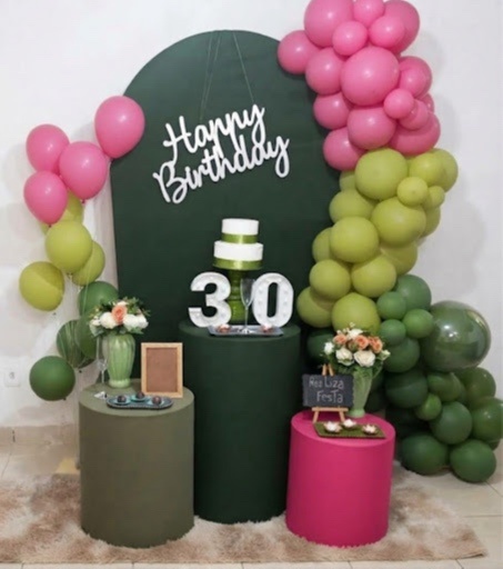 Kit Festa Verde Militar Com Pink - Realiza Festa