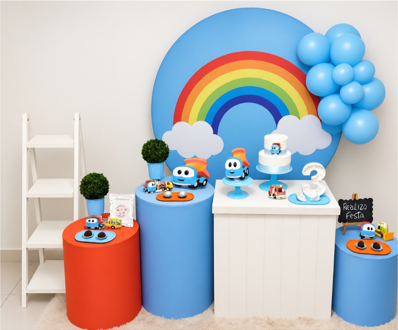 Kit Luxo Infantil Masculino Leo Caminhão - Realiza Festa