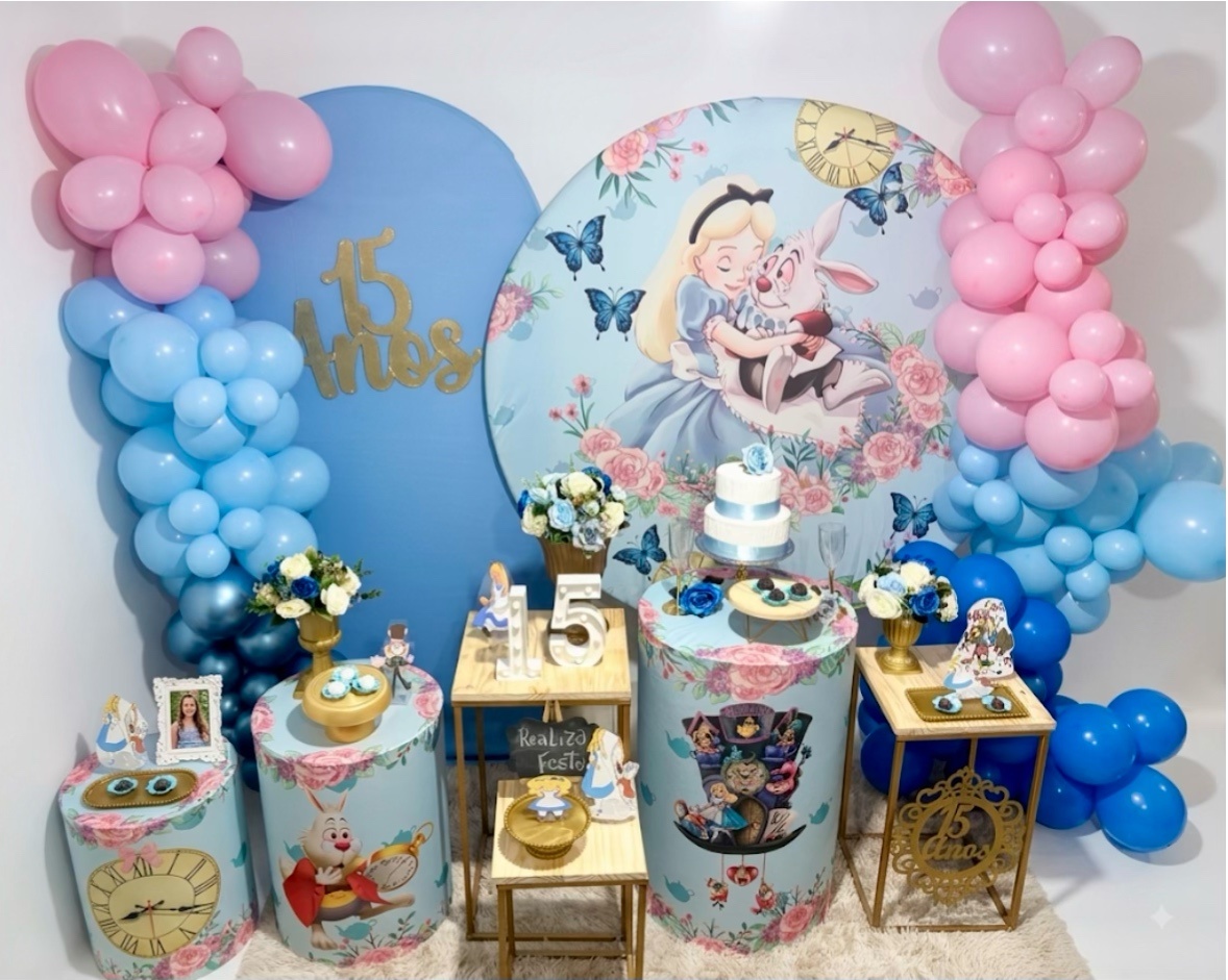 Kit Premium 15 Anos Alice No País das Maravilhas - Realiza Festa