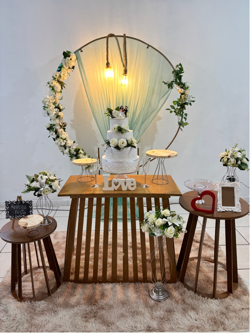 Kit Premium Casamento Verde Menta Com Prata Rústico - Realiza Festa