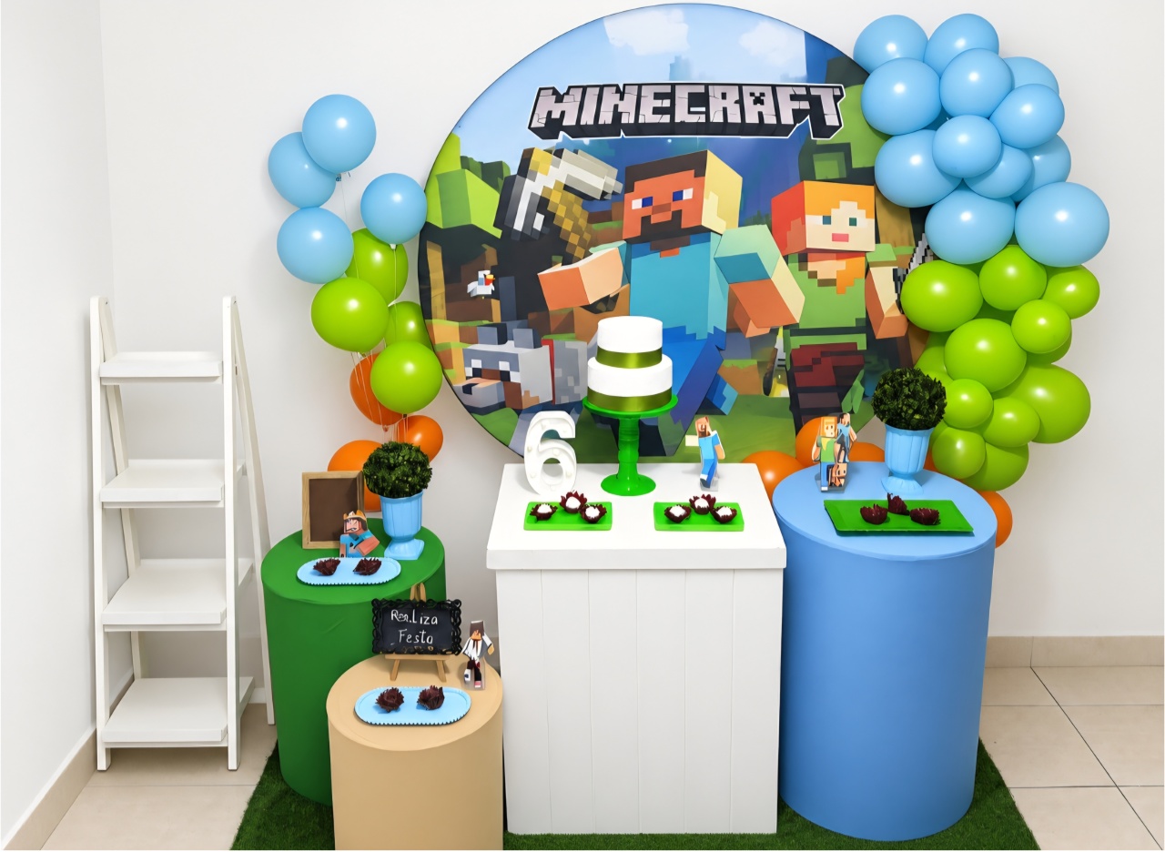 Kit Luxo Infantil Masculino Minecraft - Realiza Festa