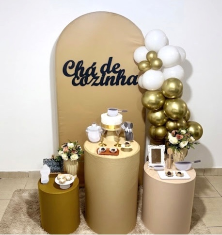 Kit Festa Chá de Cozinha Bege - Realiza Festa