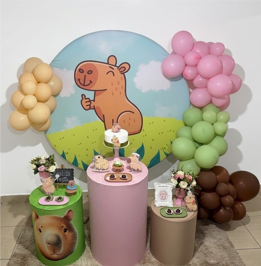 Kit Festa Infantil Feminino - Capivara - Realiza Festa