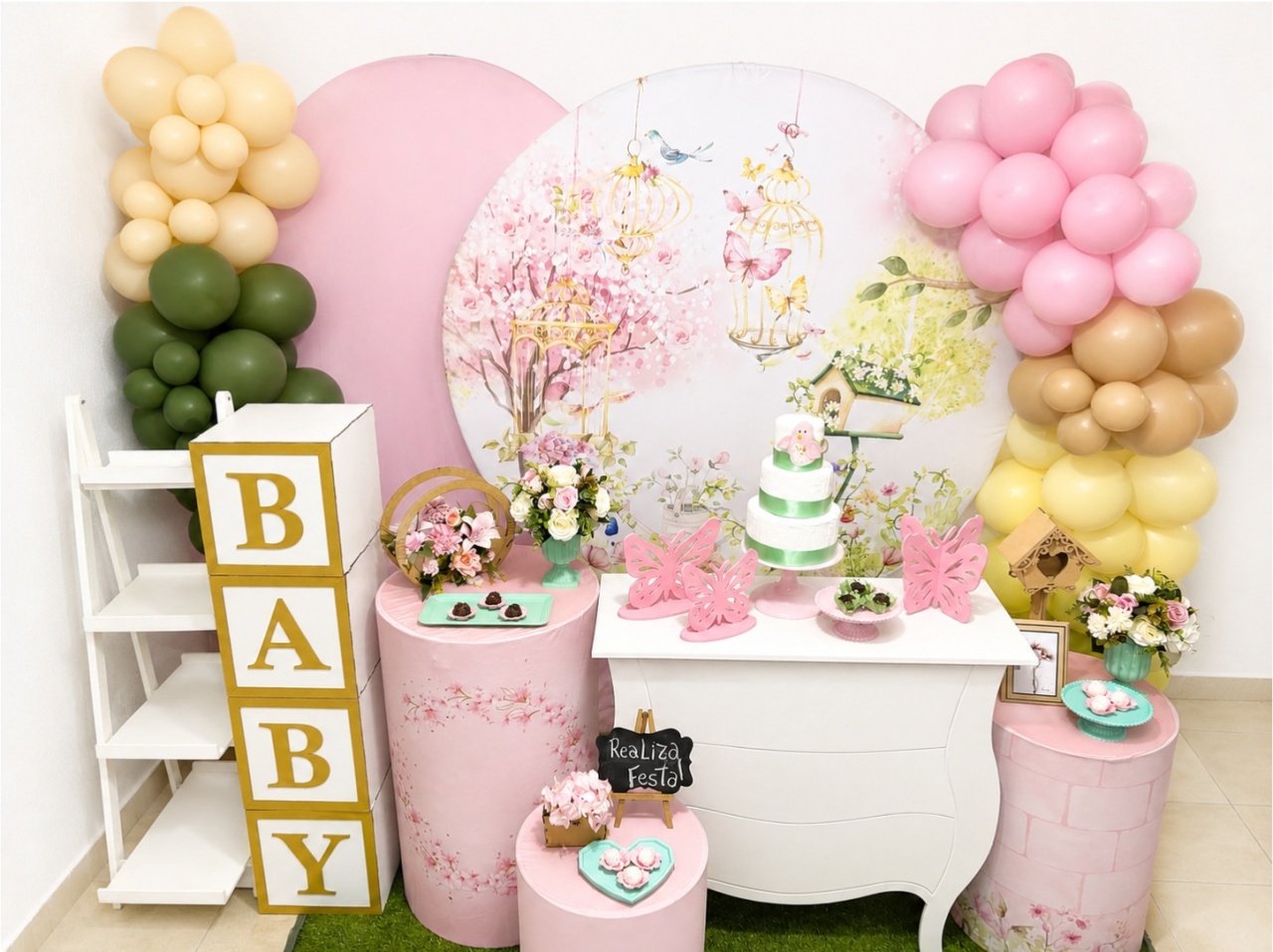 Kit Premium Chá de Bebê - Jardim Encantado - Realiza Festa