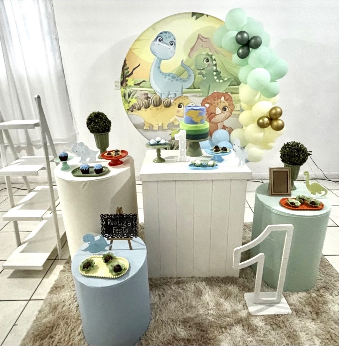 Kit Luxo Infantil Masculino Dino Baby - Realiza Festa