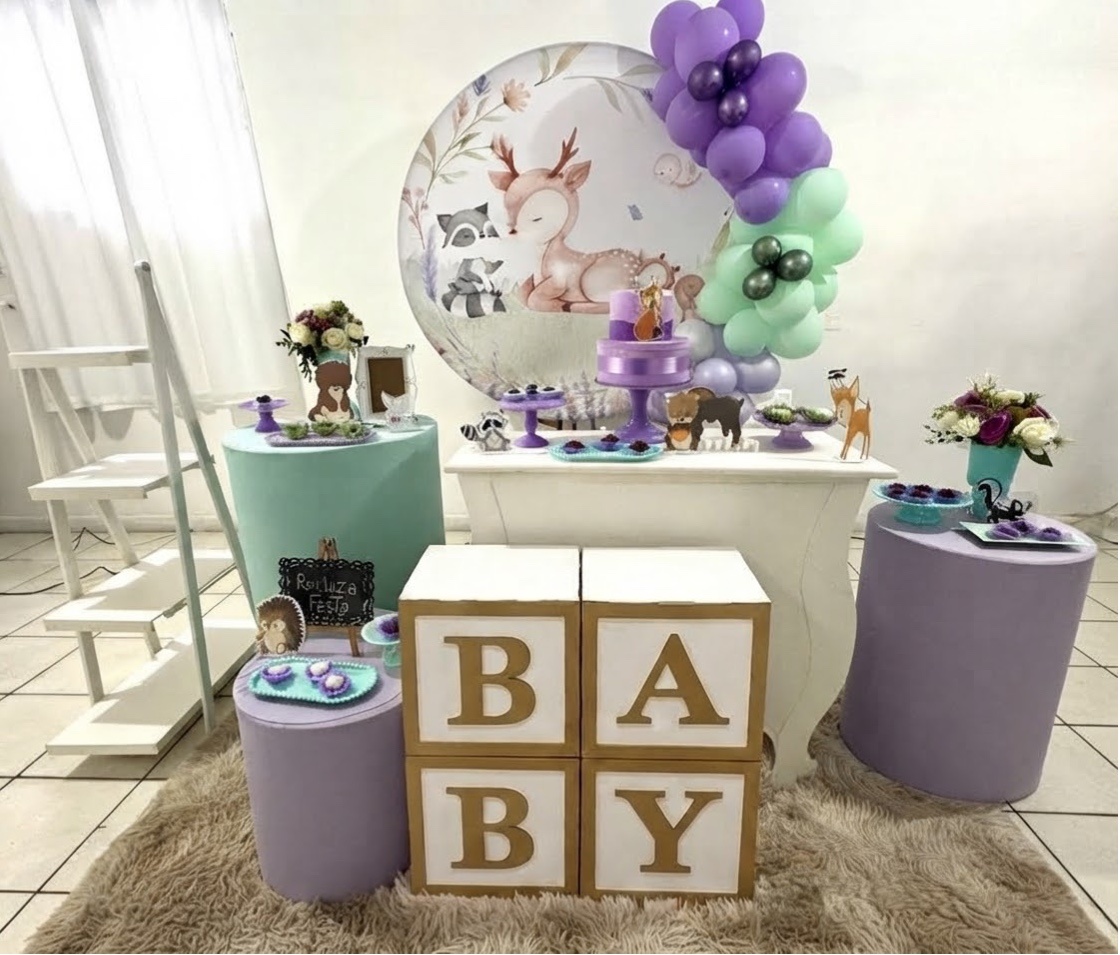 Kit Luxo Chá de Bebê Bosque - Realiza Festa