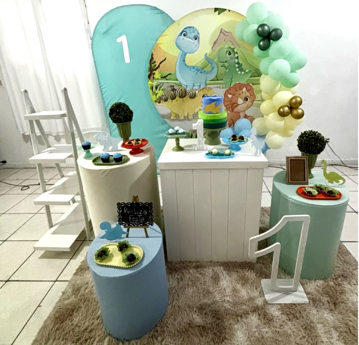 Kit Premium Infantil Masculino Dino Baby - Realiza Festa