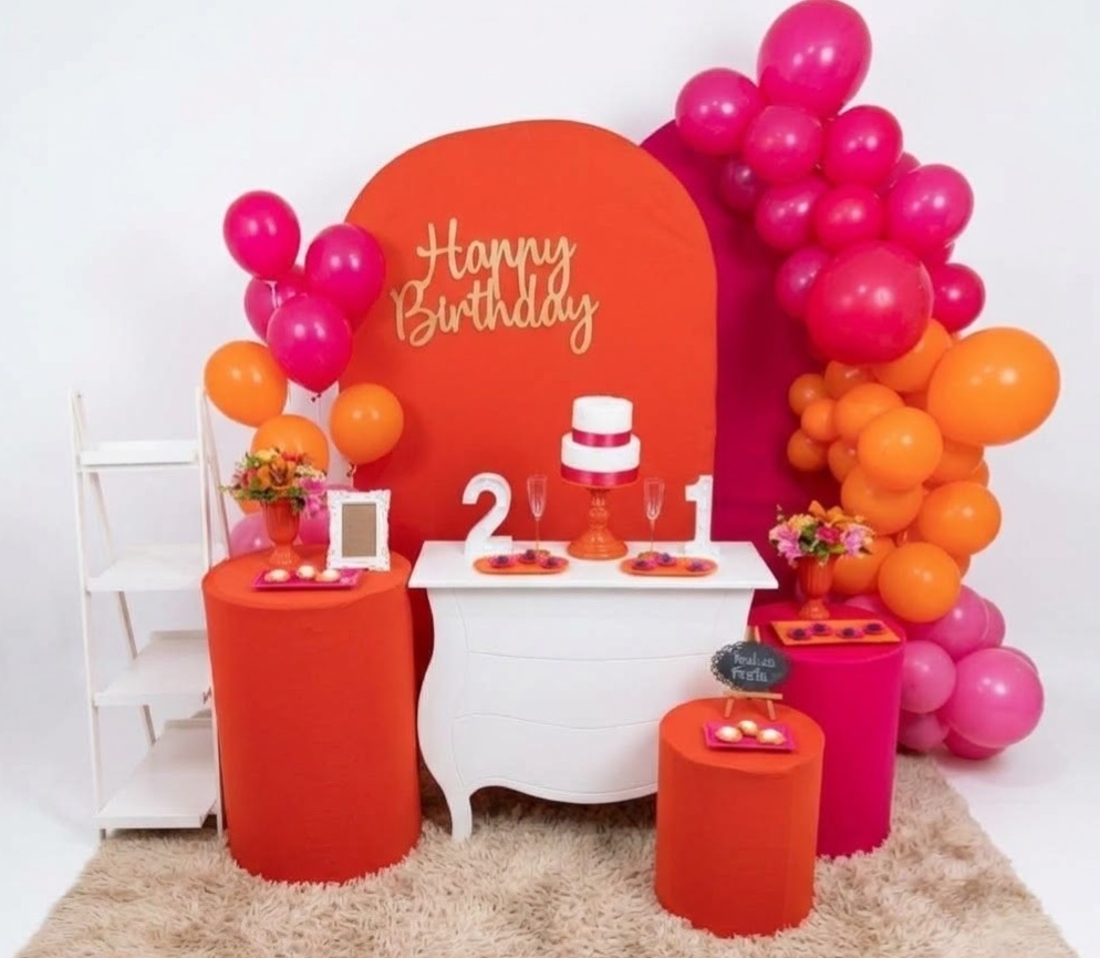 Kit Luxo Premium Laranja E Pink - Realiza Festa