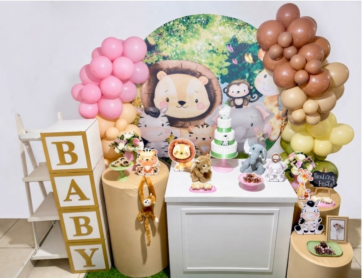 Kit Luxo - Chá de Bebê Safari Chic - Realiza Festa