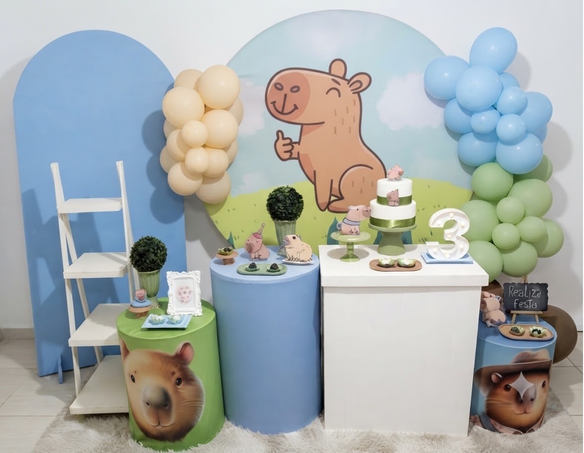 Kit Premium Infantil Masculino Capivara - Realiza Festa