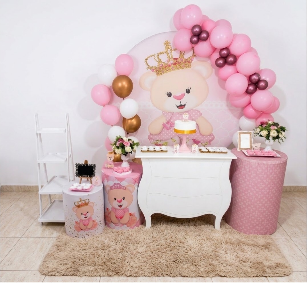 Kit Luxo Infantil Feminino Ursinha Princesa - Realiza Festa