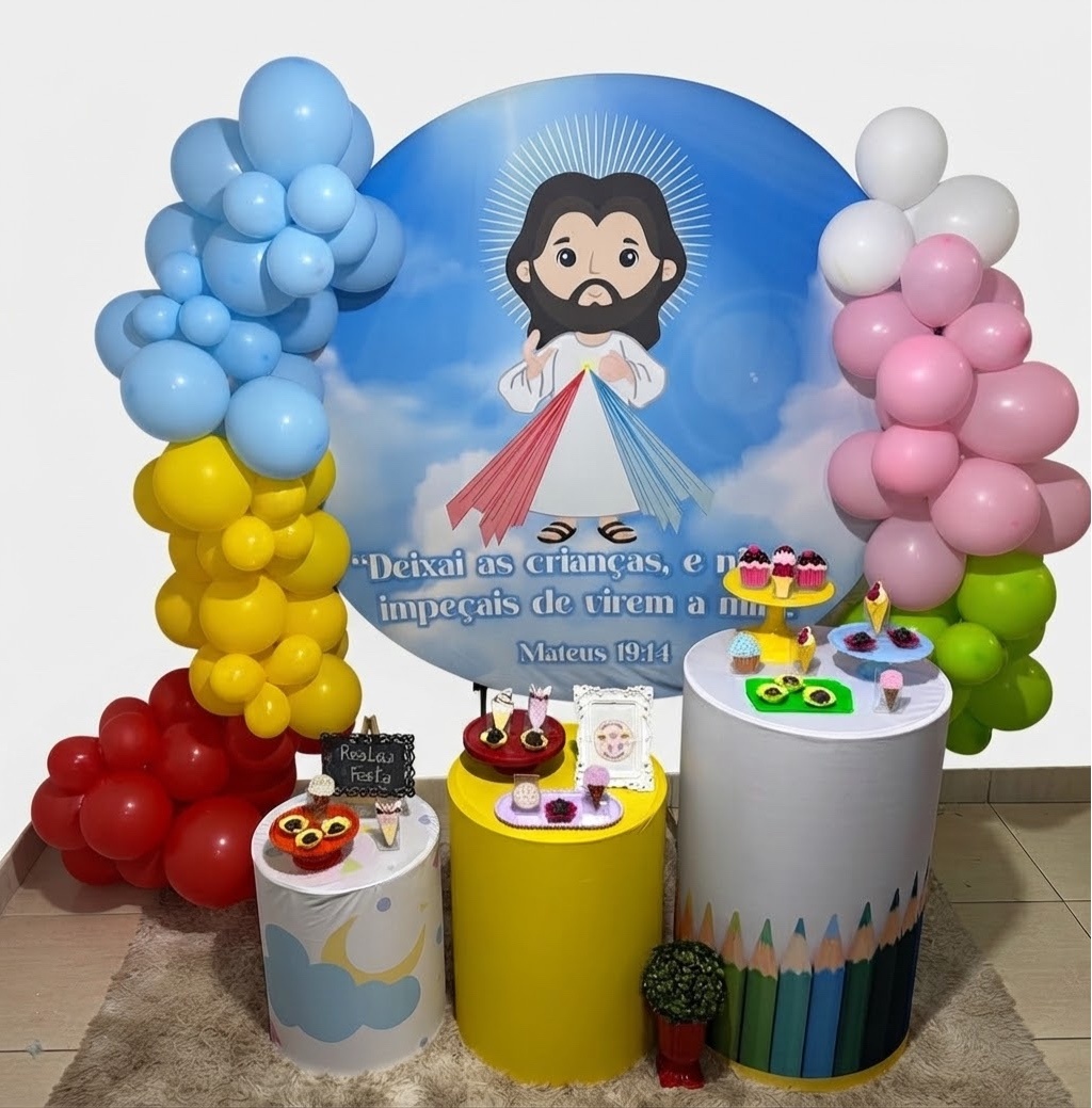 Kit Jesus E As Crianças - Realiza Festa