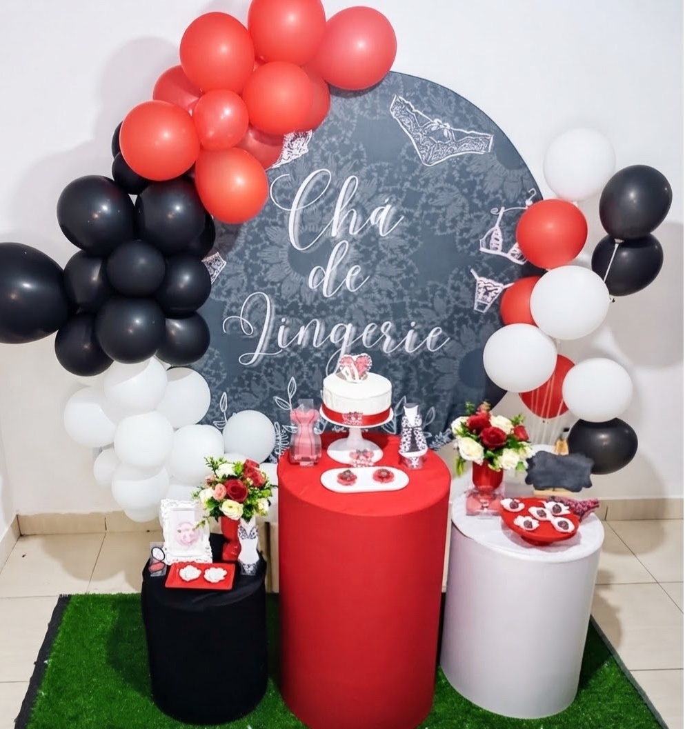 Kit Festa Chá de Lingerie Vermelha - Realiza Festa